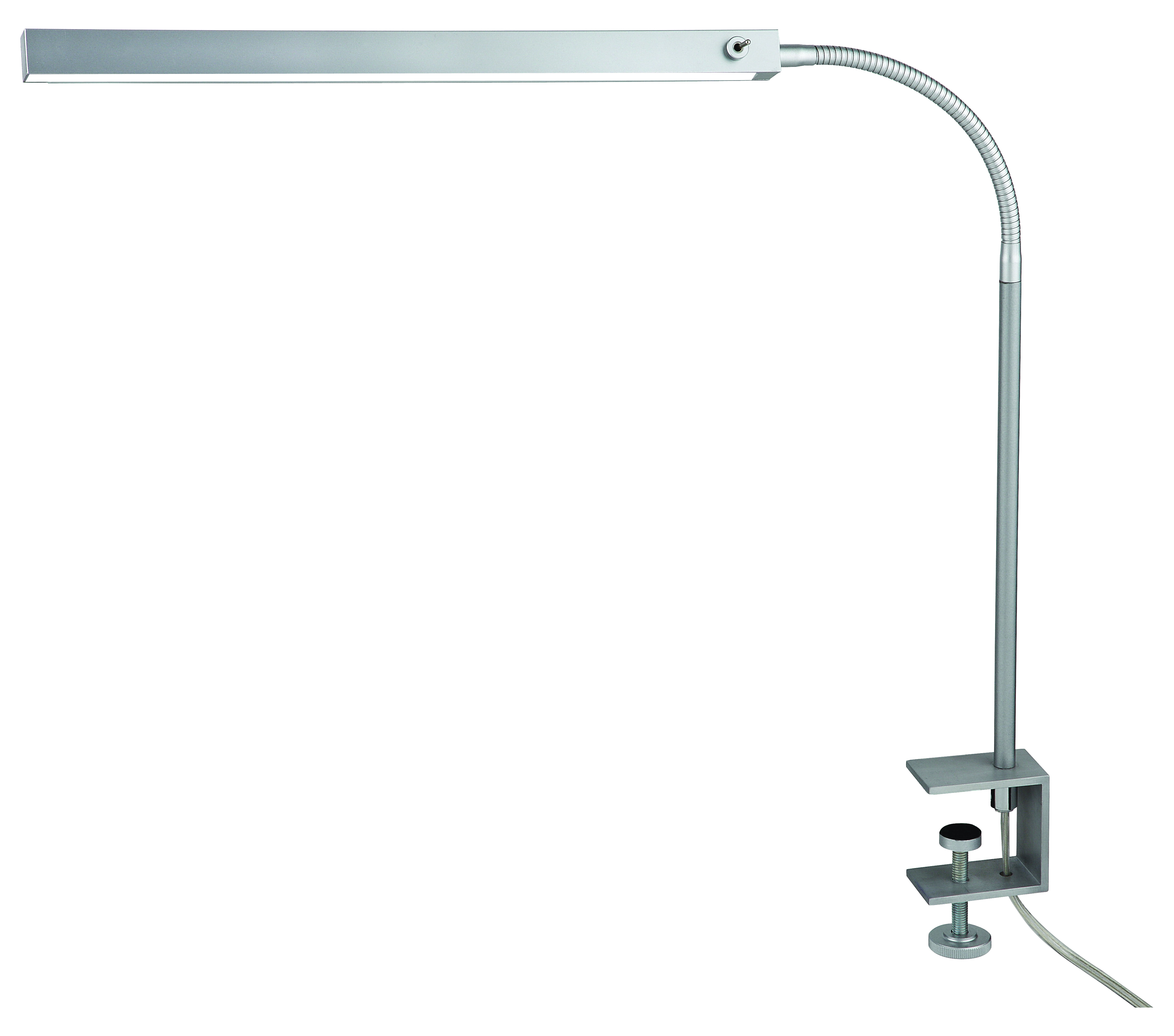 Rocco LED Klemmleuchte 45cm mit Schalter in alu ma