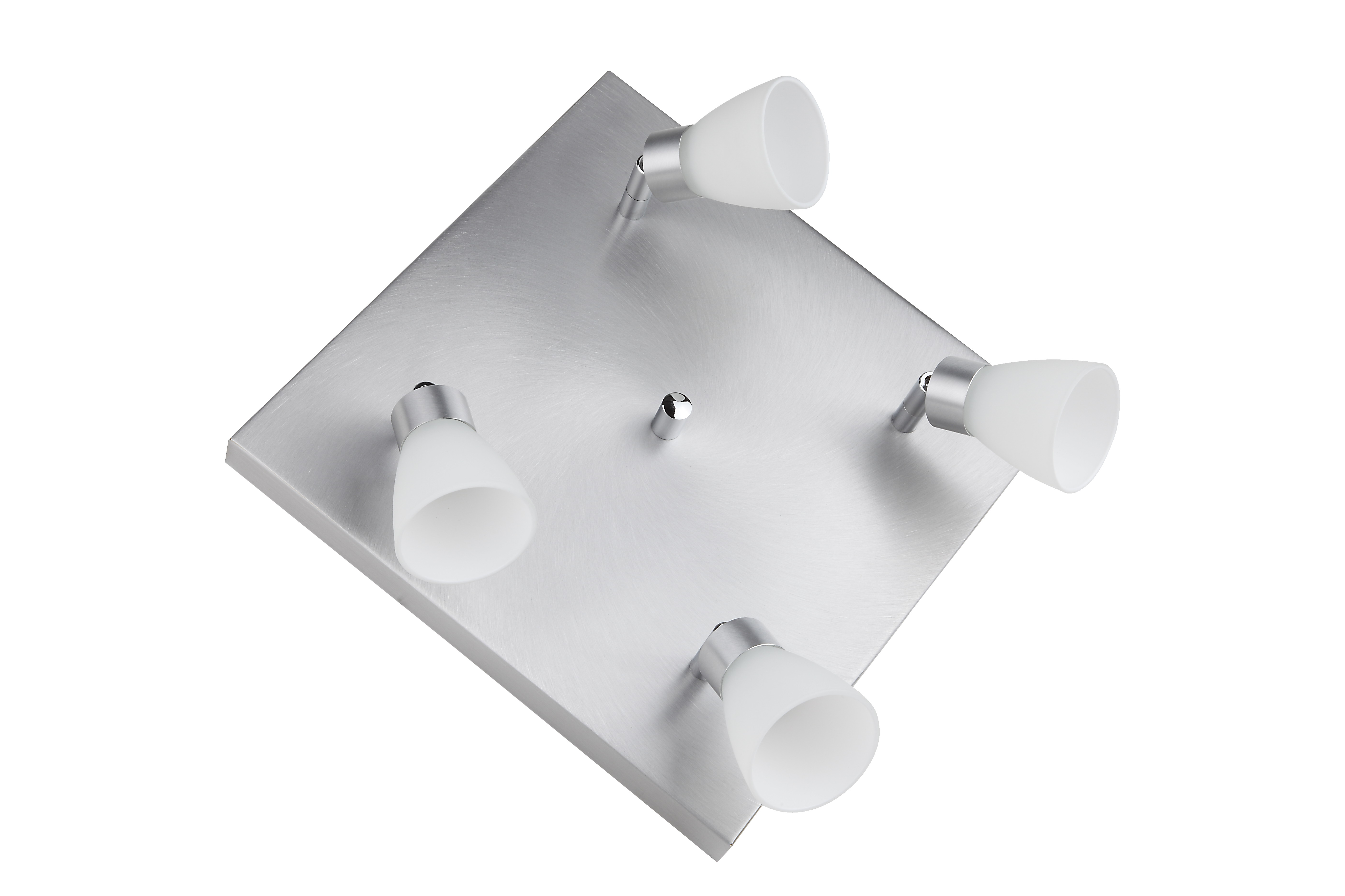 LED Quadroplatte 28x28cm in alu matt mit Glas in o