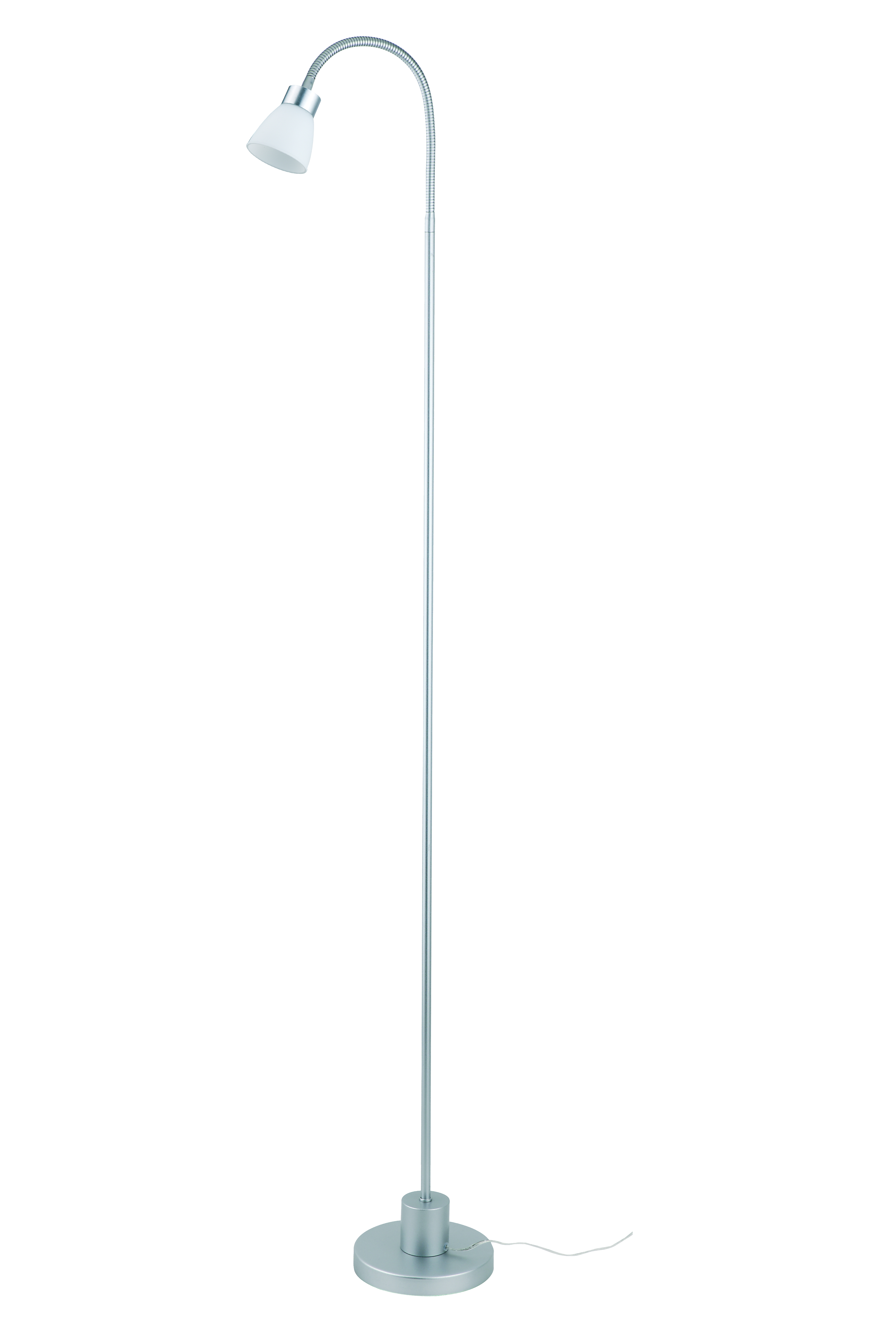 LED Stehleuchte 5 W – Alu matt / Opalglas, H 125 c