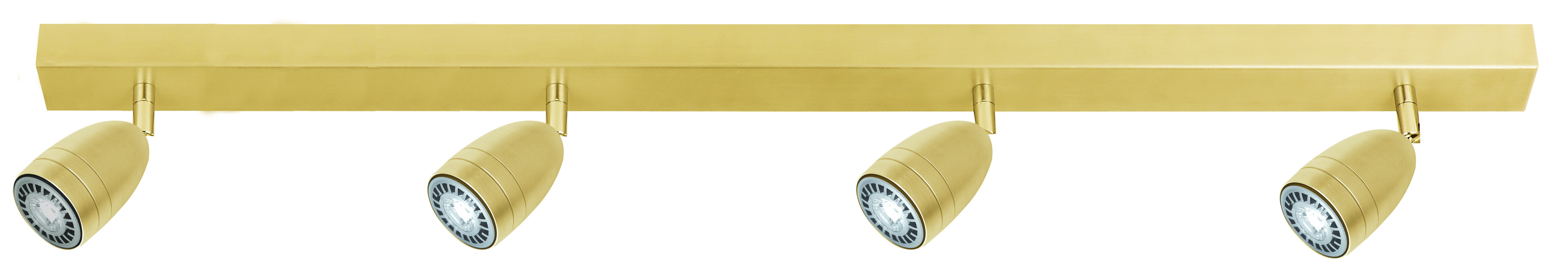 Omega LED Leiste 90cm in gold matt 4-flammig GU10