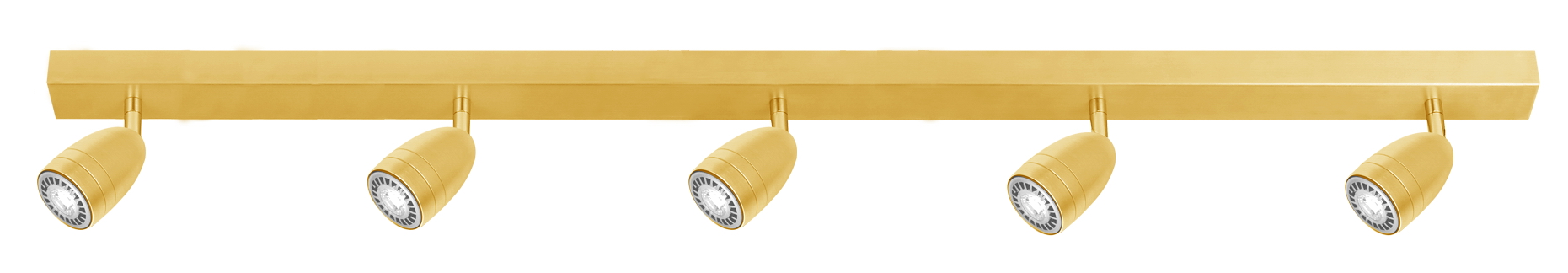 Omega LED Leiste 120cm in gold matt 5-flammig GU10