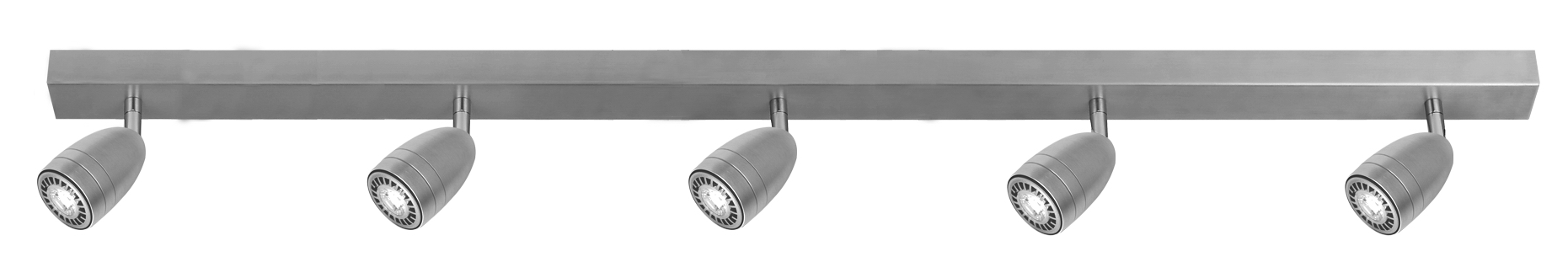 Omega LED Leiste 120cm in alu matt 5-flammig GU10 