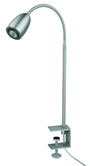 LED Klemmleuchte GU10 6,5 W – Alu matt, warmweiß, 