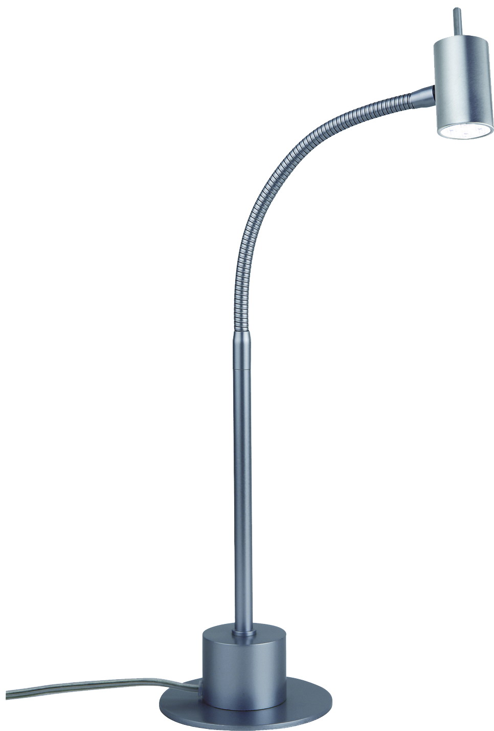 LED Tischleuchte 45cm mit Schalter in alu matt 1x6