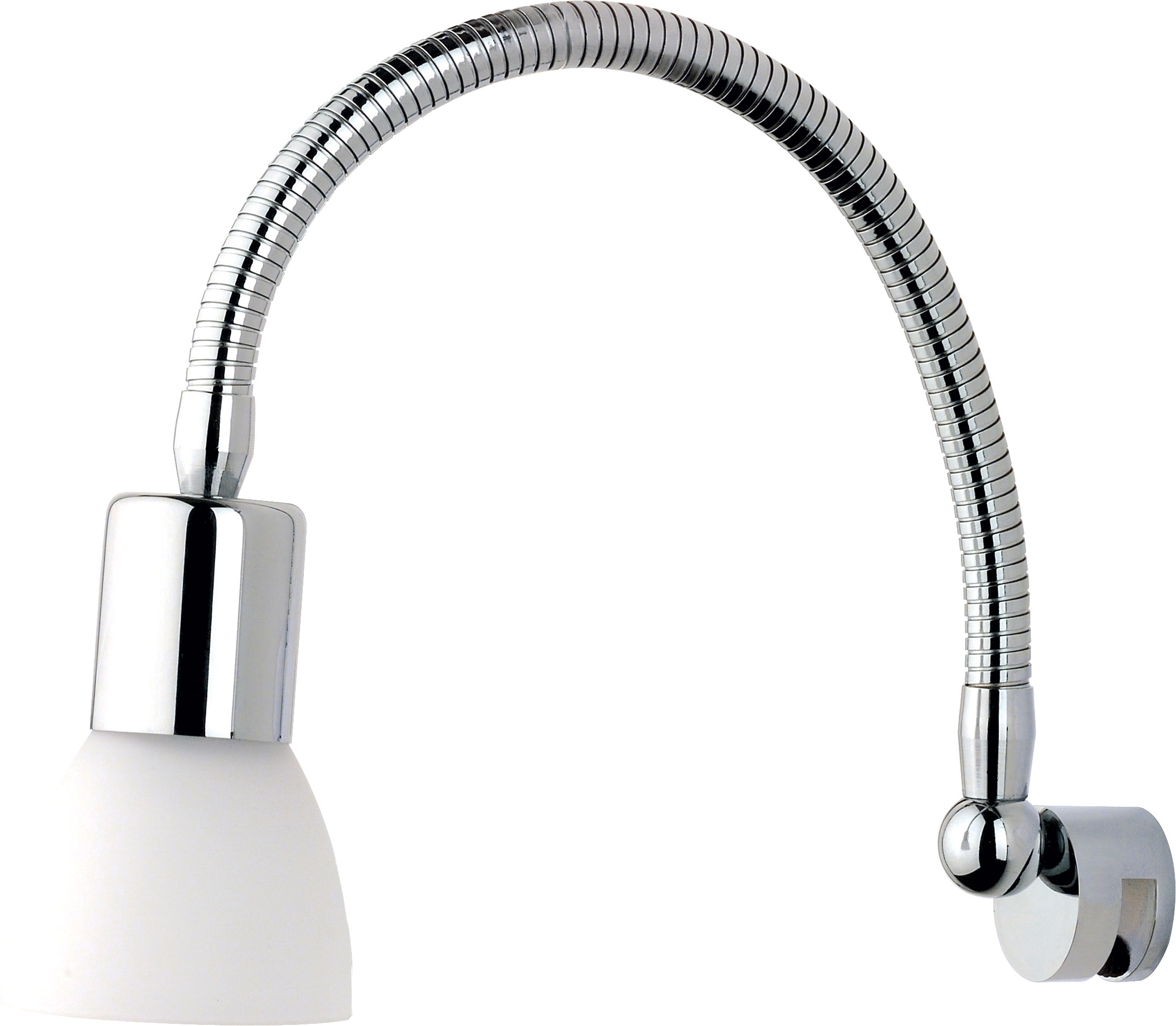 Spiegelleuchte für Spiegel in chrom mit Glas in op