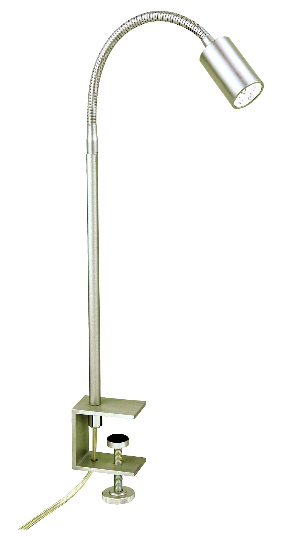 Flux LED Klemmleuchte 45cm mit Schalter in nickel 