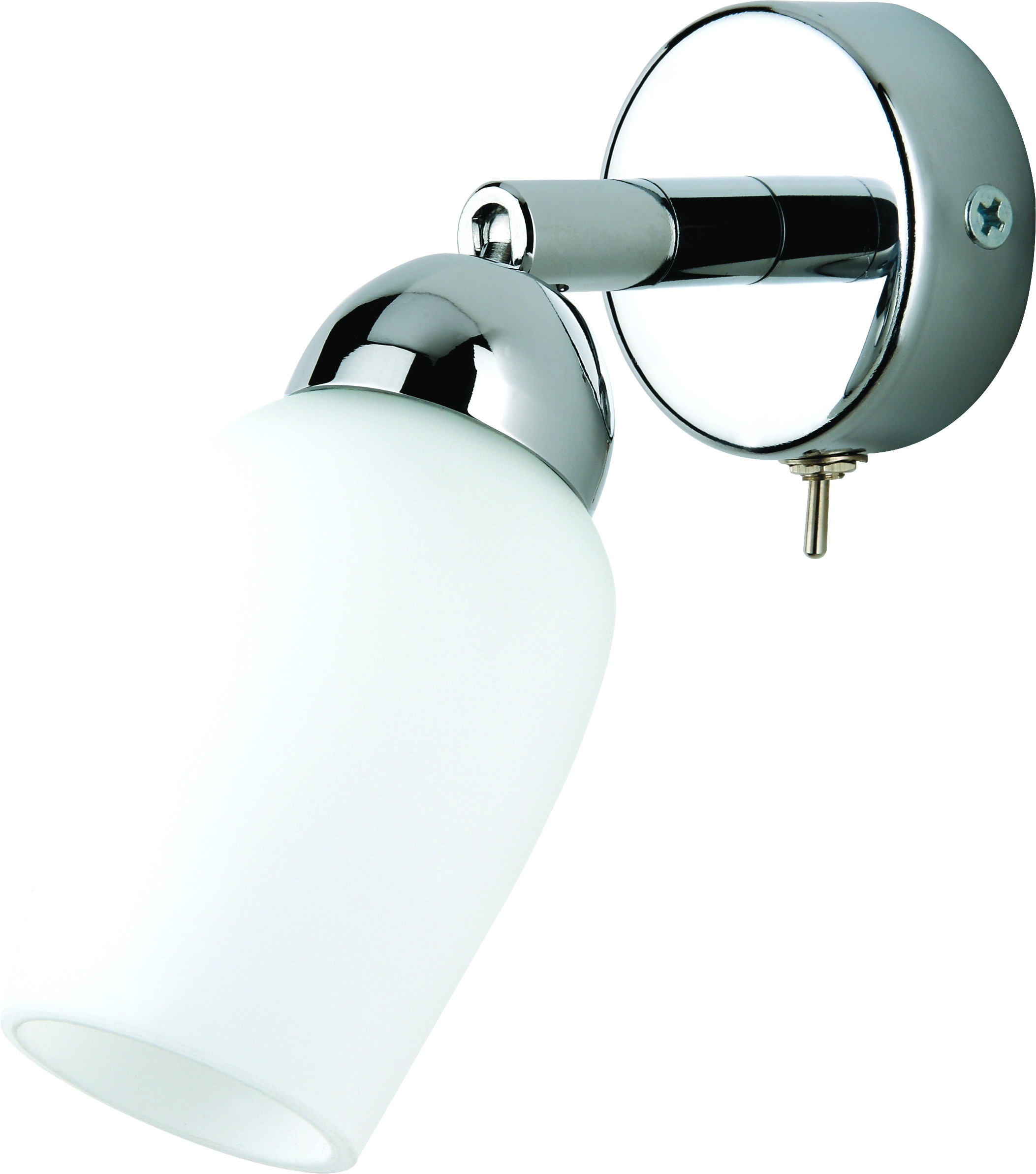 Miami Leiste mit Schalter in Chrom mit Glas in opa