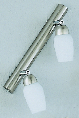 Miami Leiste 28cm in nickel matt mit Glas in opal 