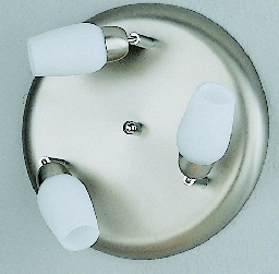 Miami Trioplatte 26cm in nickel matt mit Glas in o