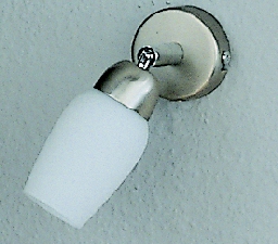 Miami Wandspot in Nickel matt mit Glas in opal