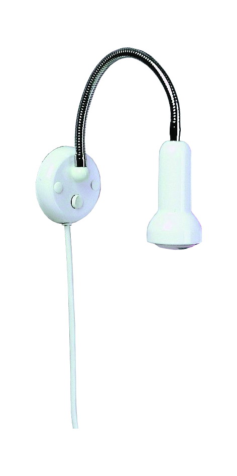 LED Wandleuchte mit PVC und Metall in Weiß und chr