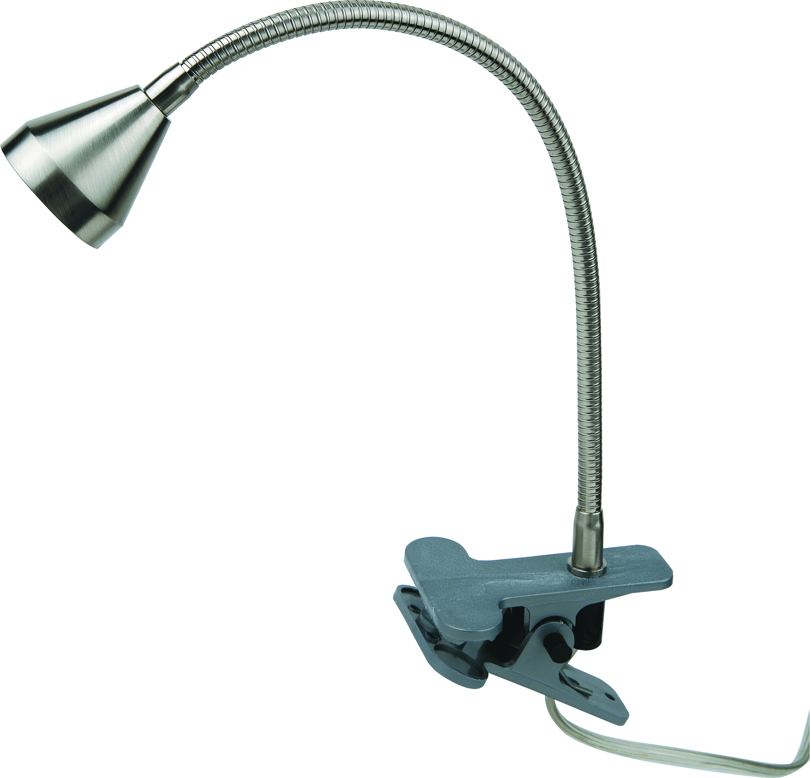 Mini LED Klammerleuchte 30cm in nickel matt 1x2,5W