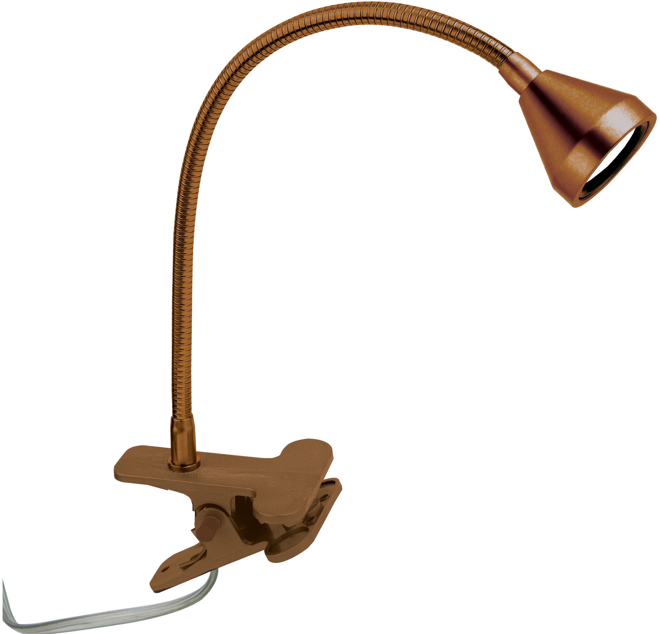 Mini LED Klammerleuchte 30cm in gold antik 1x2,5W