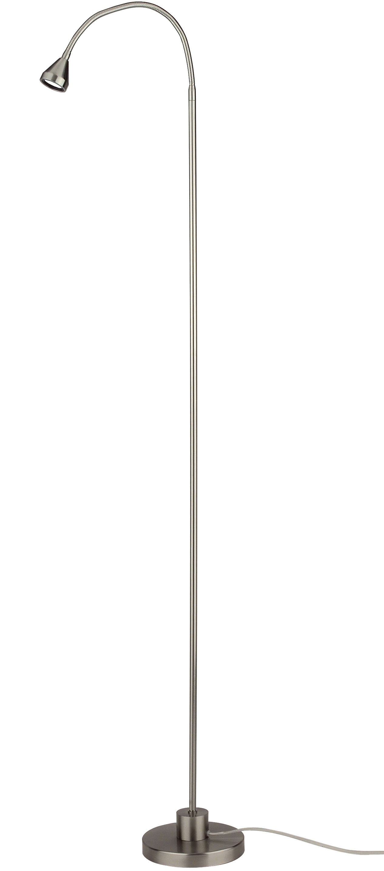 Mini LED Stehleuchte 125cm in nickel matt 1x2,5W