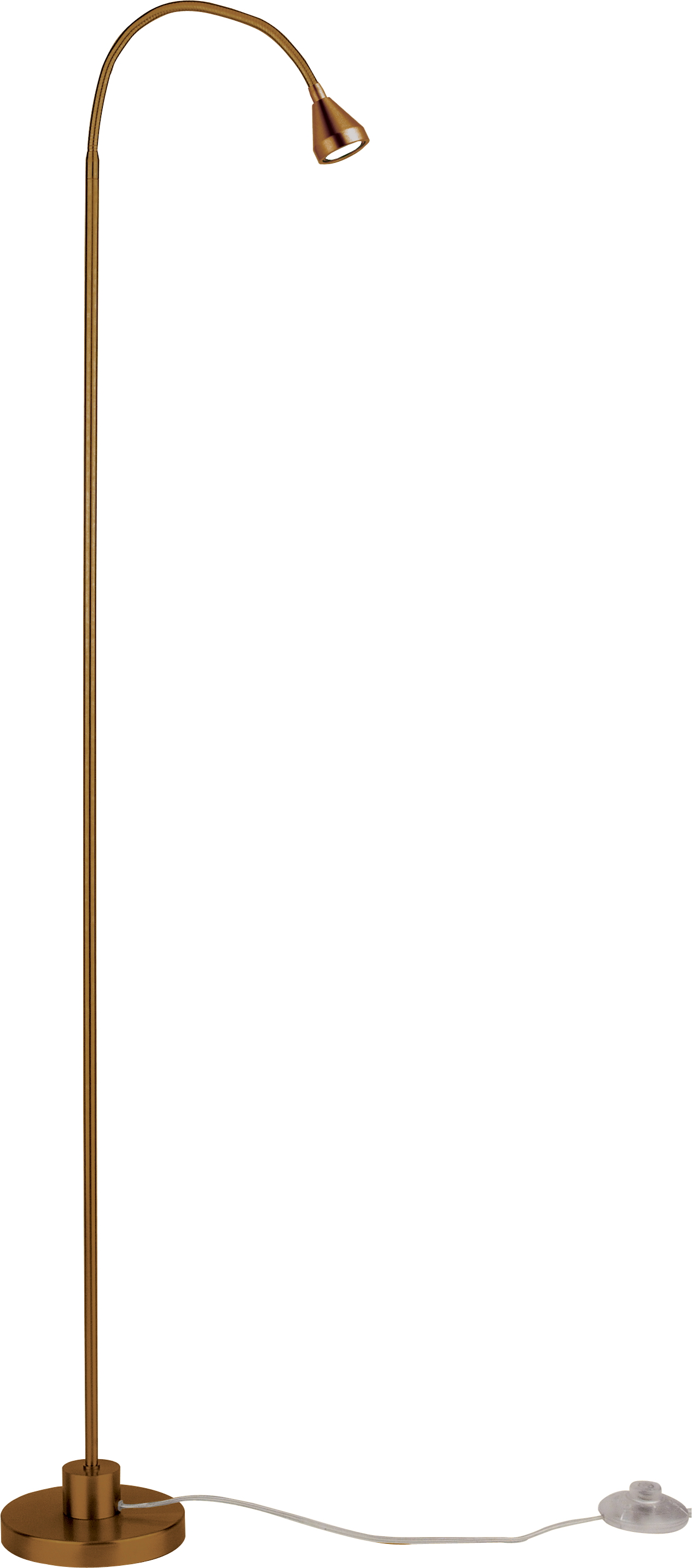 Mini LED Stehleuchte 125cm in gold antik 1x2,5W