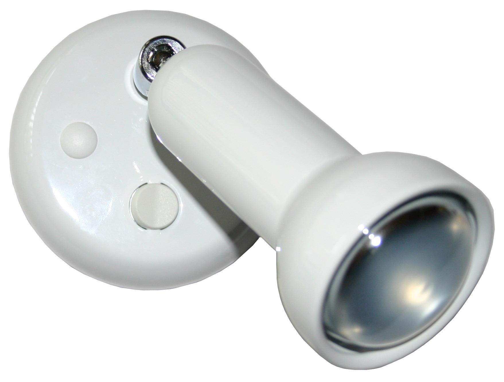 Wandspot mit Schalter in weiß und chrom