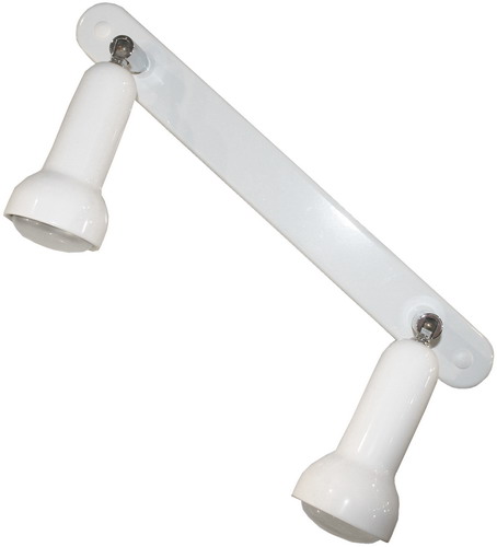 Leiste 2-flammig – ca. 36 cm, Metall weiß mit Chro