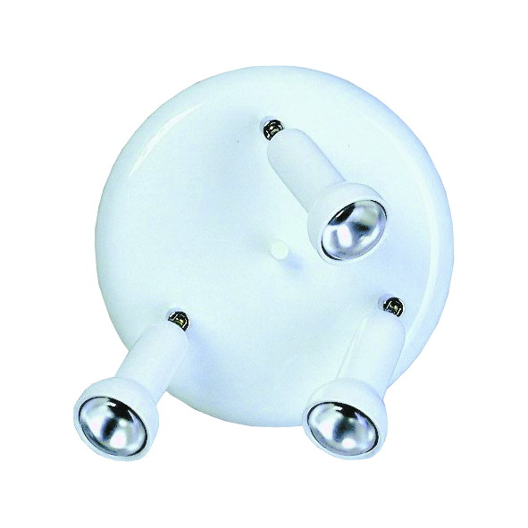 Trioplatte 26cm in weiß und chrom 3-flammig 