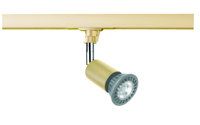 Powerline Strahler in gold matt dimmbar