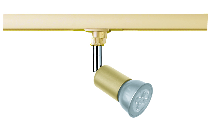 Powerline Strahler in gold matt dimmbar