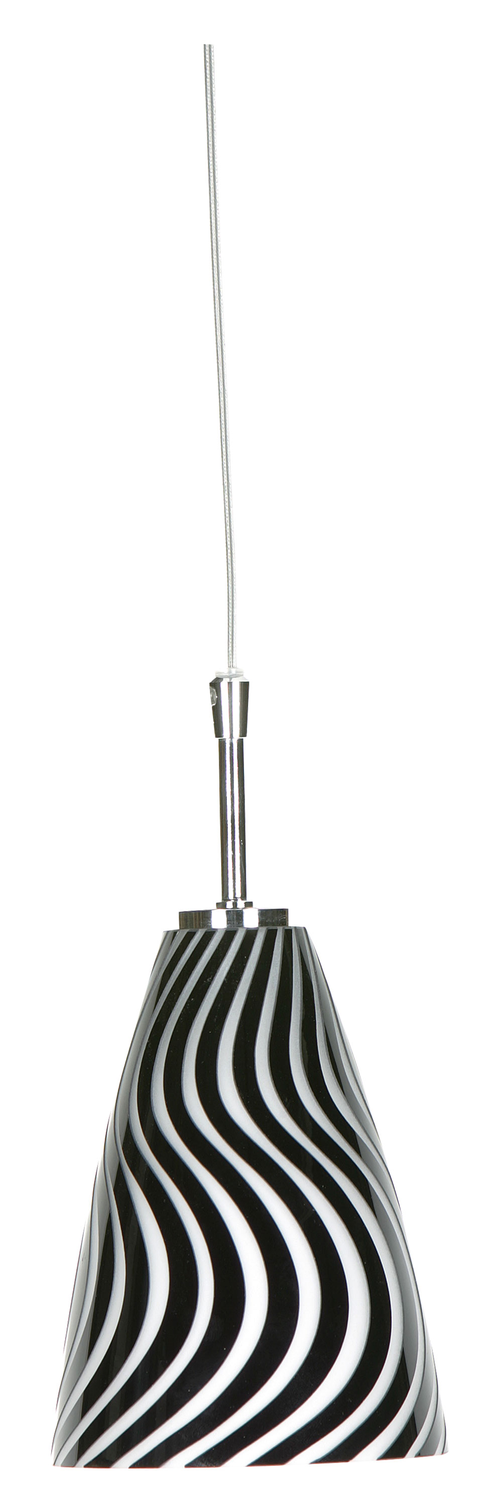 Powerline Pendel Rudi in silber mit Glas satiniert