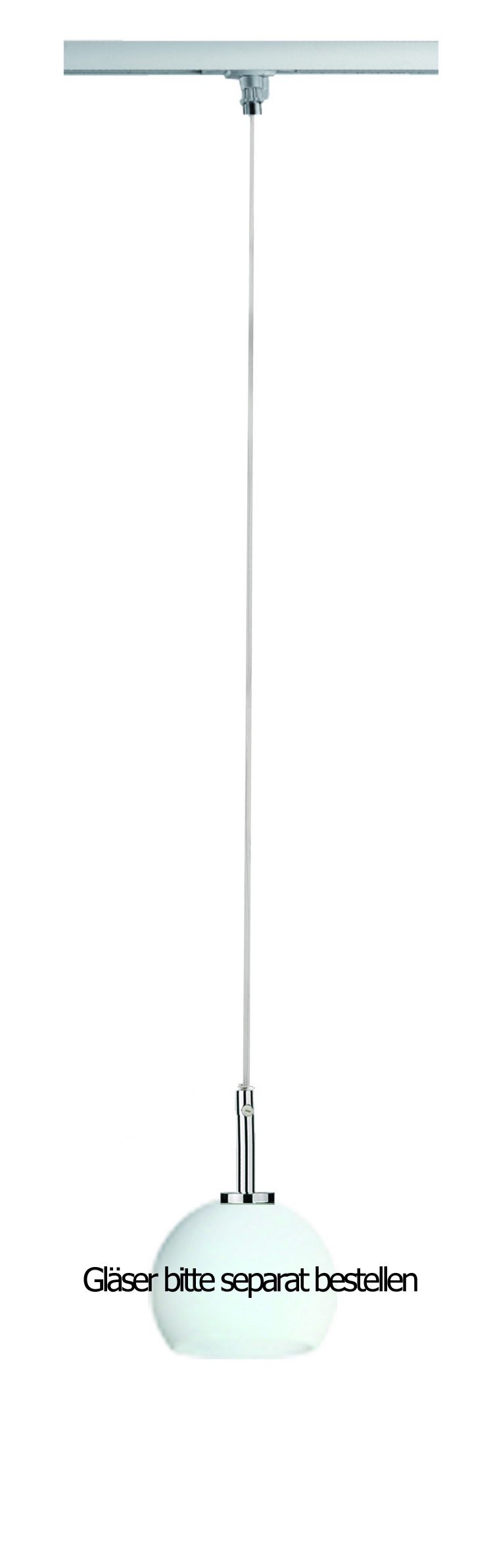Powerline Pendel in silber ohne Glas