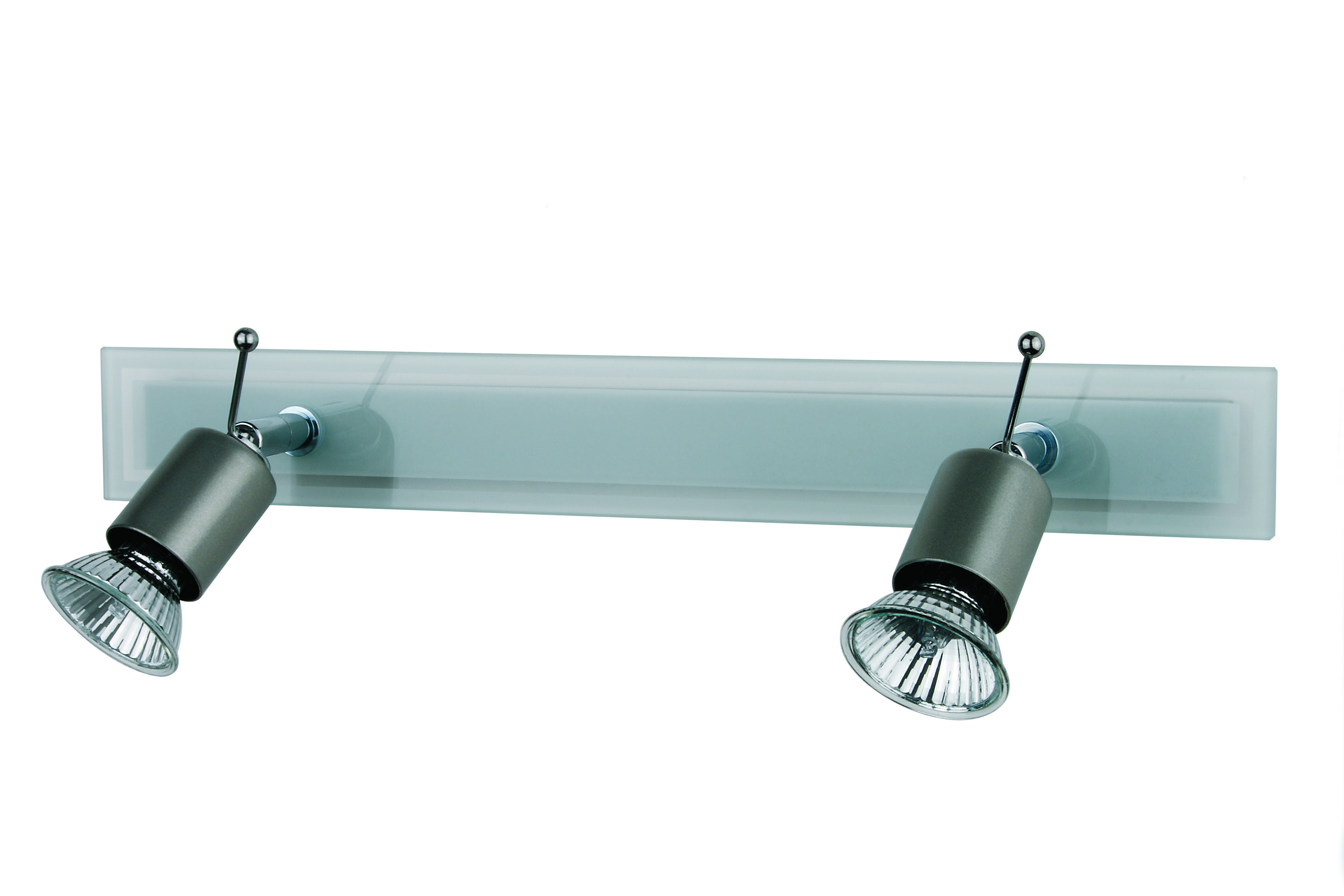 Leiste 2-flammig mit Glasblende – 38 × 5 × 10 cm, 