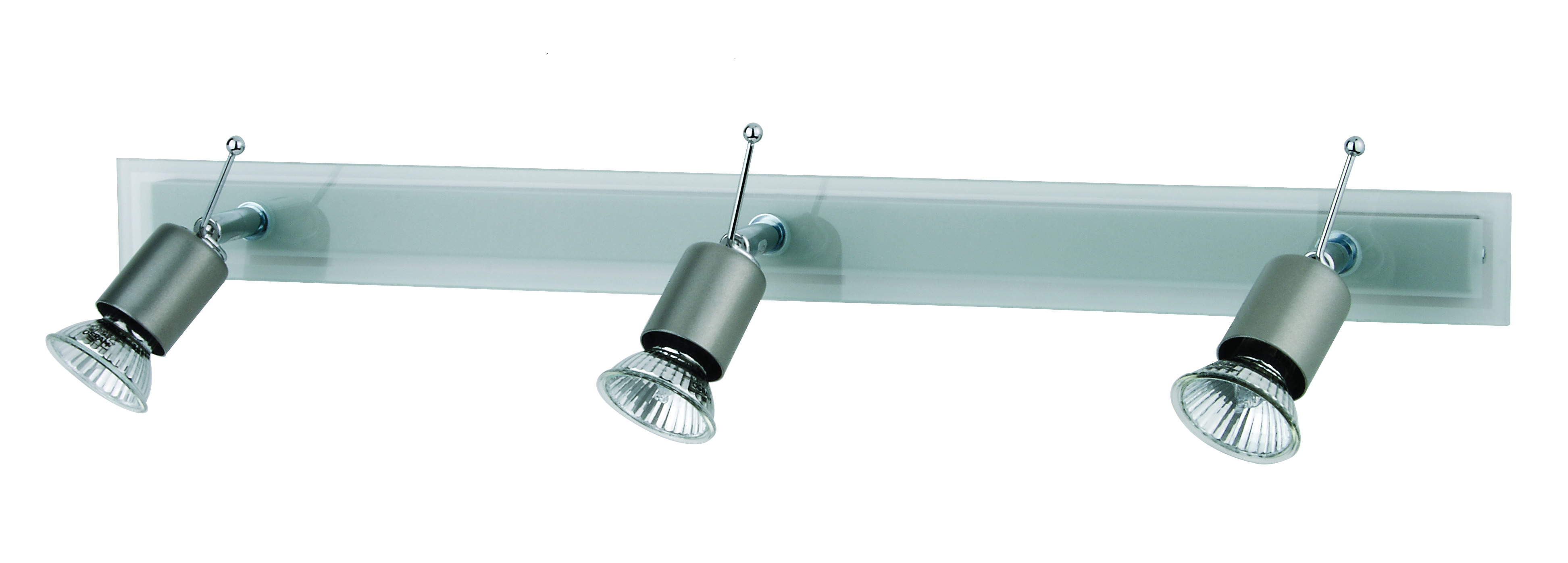 Leiste 2-flammig mit Schalter und Glasblende– 38 ×