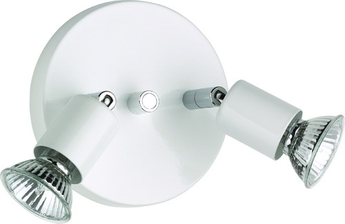 Rondell 2-flammig Ø 14 cm, Ausladung 12 cm – Weiß,