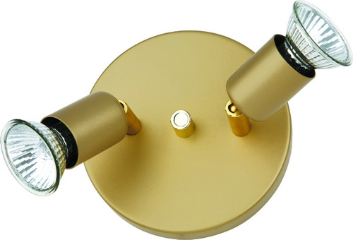 Rondell 2-flammig Ø 14 cm, Ausladung 12 cm – Gold 