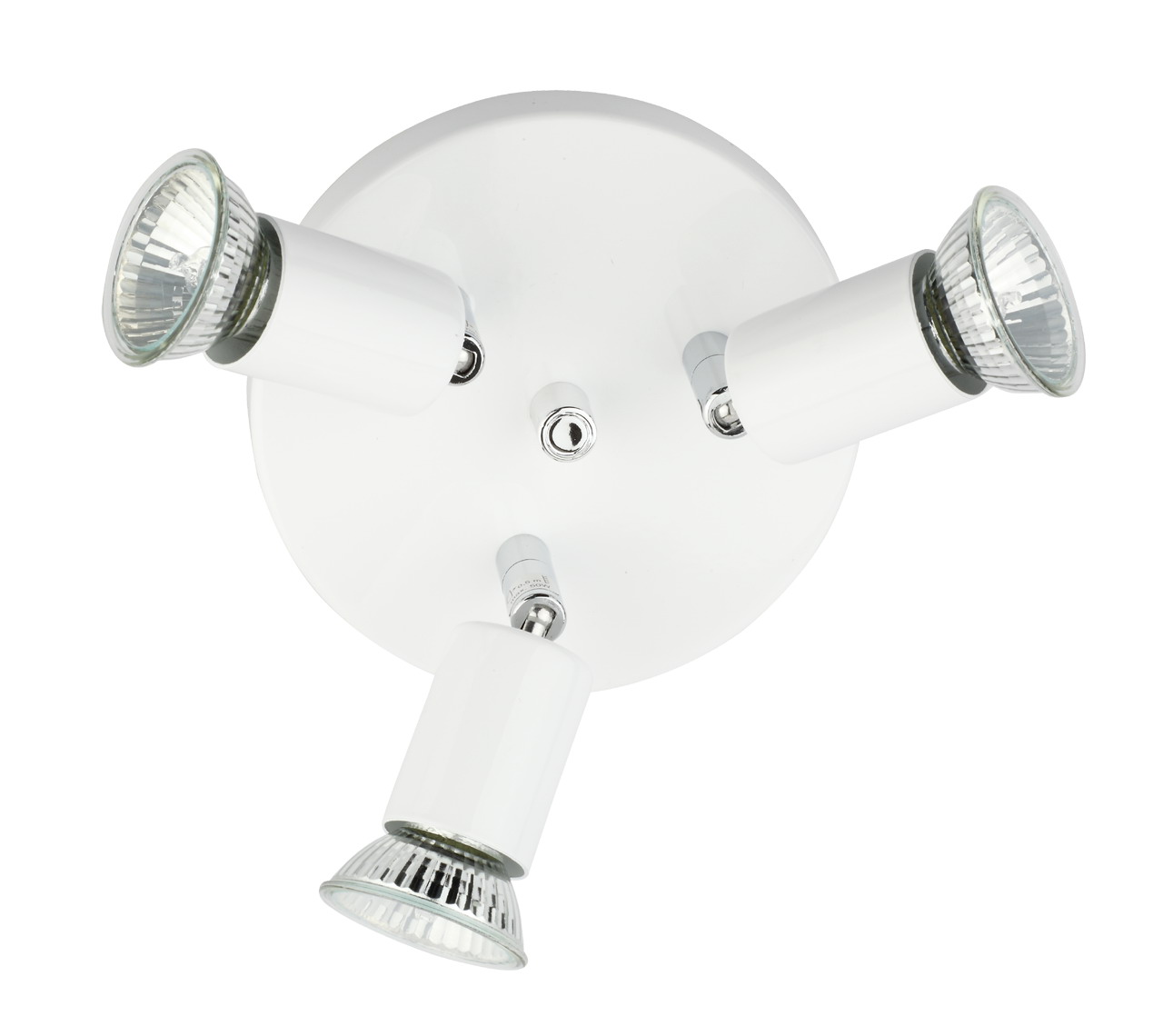 Rondell 3-flammig Ø 14 cm, Ausladung 12 cm – Weiß,