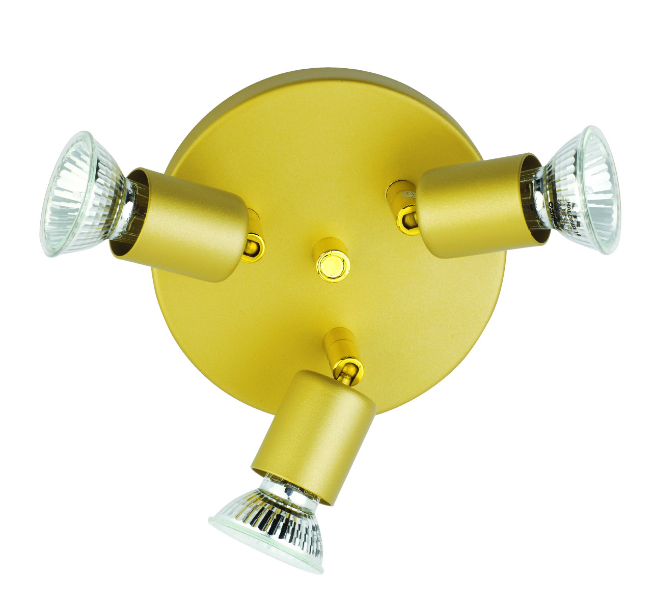 Rondell 3-flammig Ø 14 cm, Ausladung 12 cm – Gold 