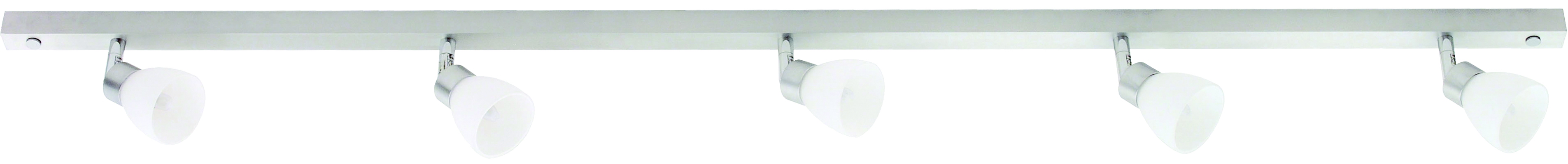 Sigma Leiste 127cm in alu matt mit Glas in opal ma