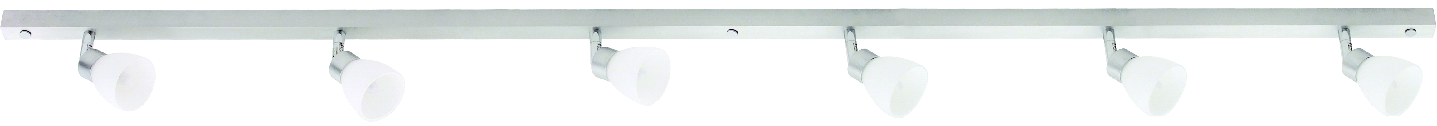 Sigma Leiste 154cm in alu matt mit Glas in opal ma