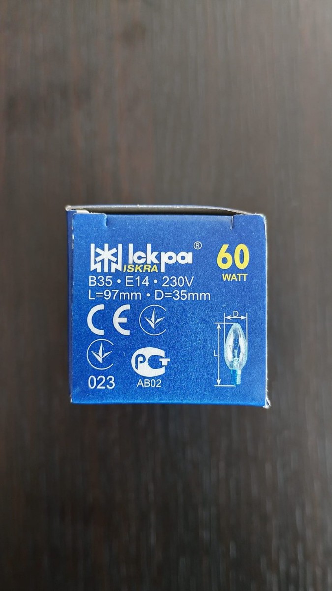 Iskra Kerze E14 60W klar