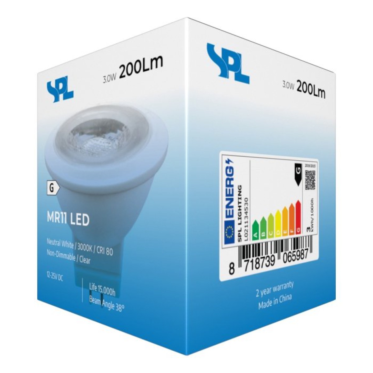SPL LED Reflektor 35x38 GU4 2,5 W 200 lm 3000K klar