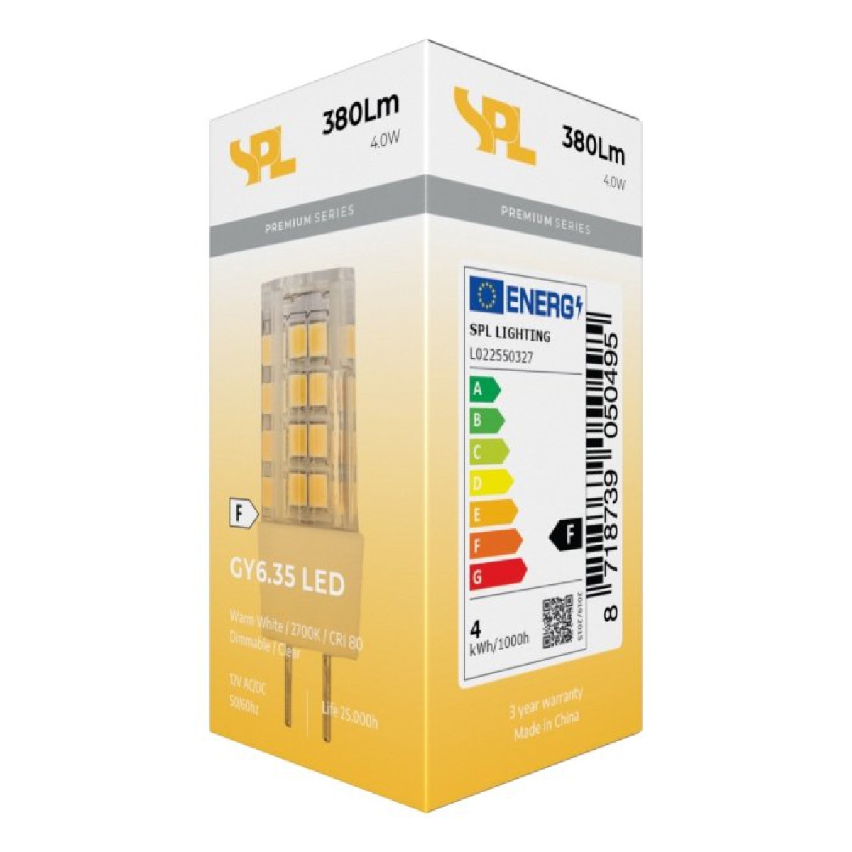 SPL LED Kapsel T17x48 GY6.35 3,5 W 380 lm 2700K klar dimmbar