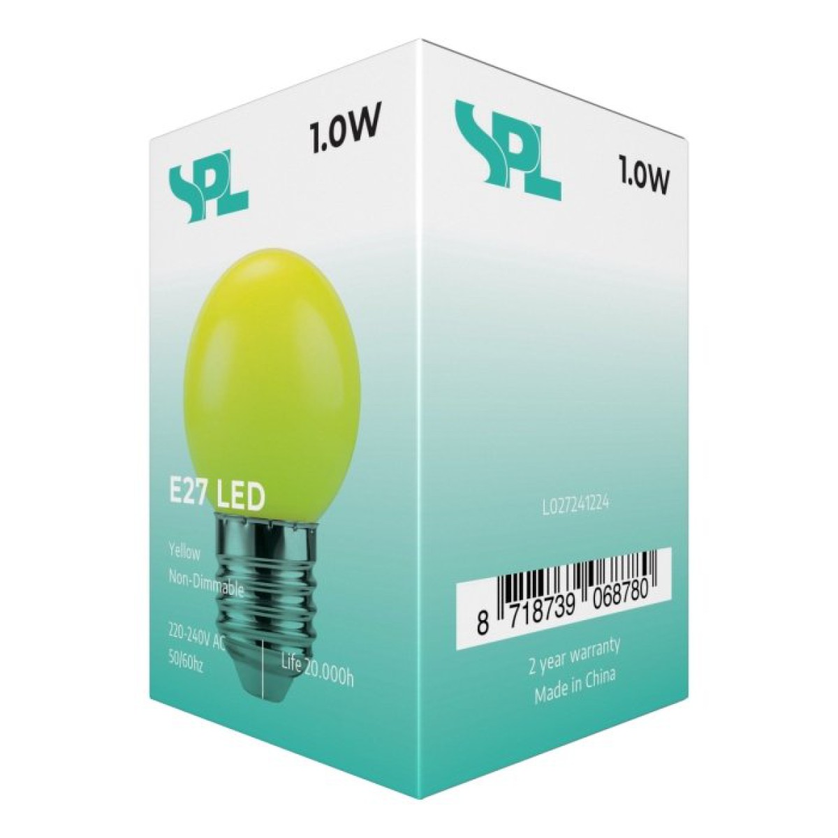 SPL LED Globe G45x68 E27 1 W 50 lm Gelb