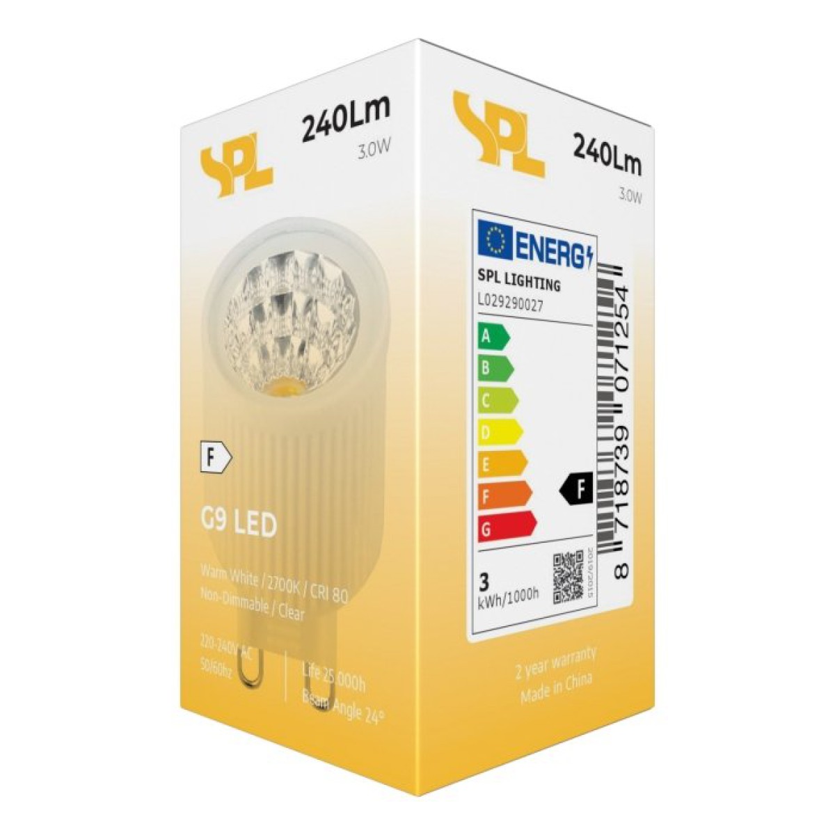 SPL LED Reflektor R24x41 G9 3 W 240 lm 2700K klar