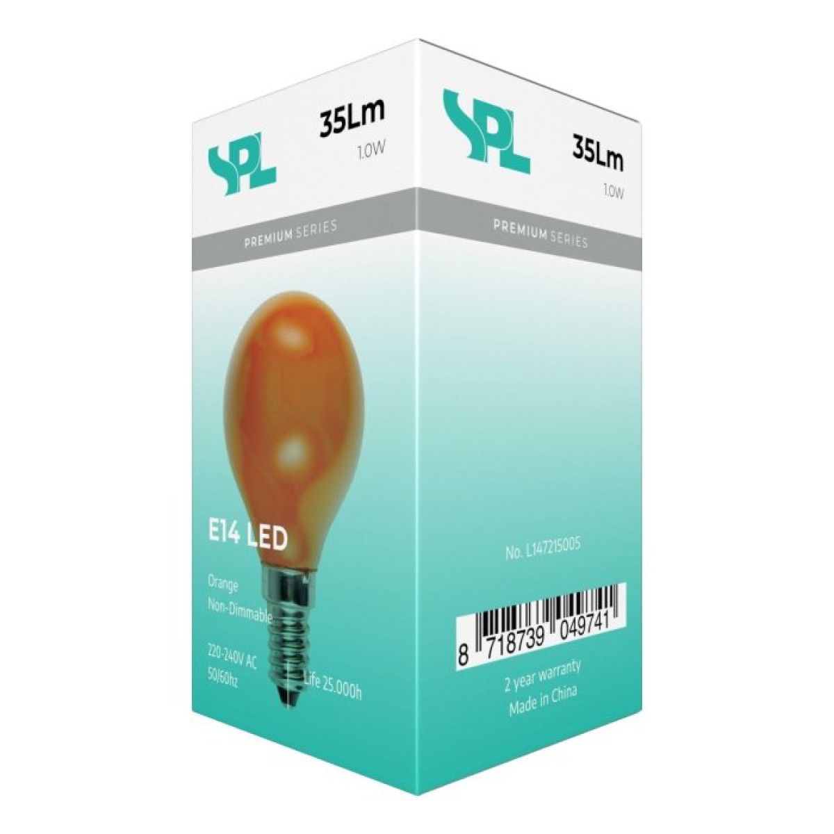 SPL LED Filament Globe G45x75 E14 1 W 40 lm Orange