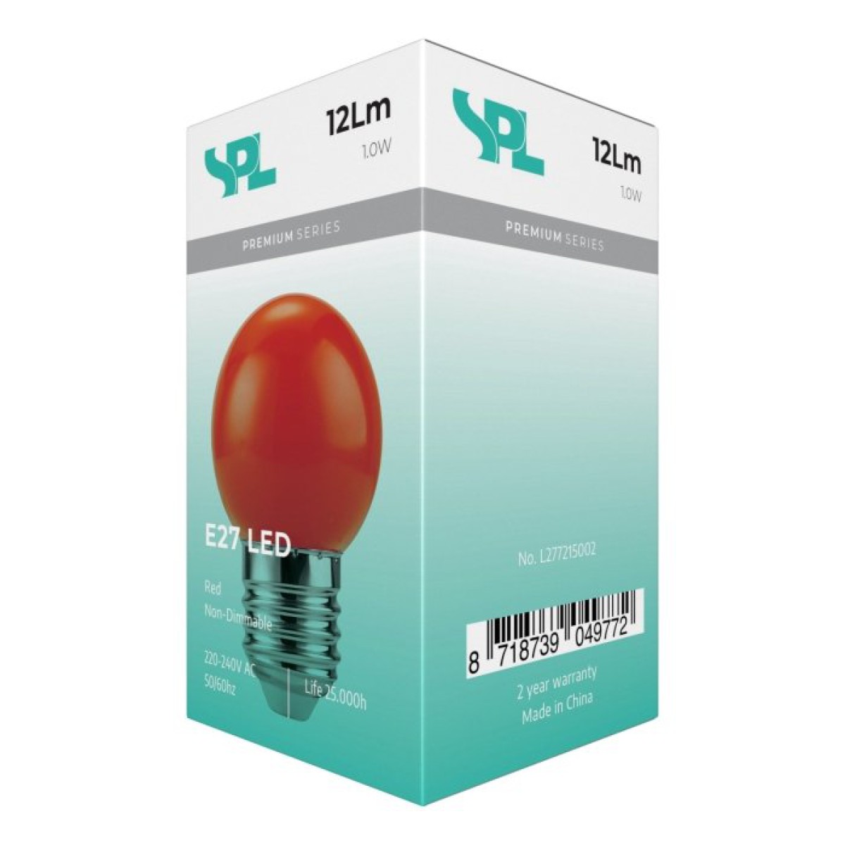 SPL LED Filament Globe G45x75 E27 1 W 12 lm Rot