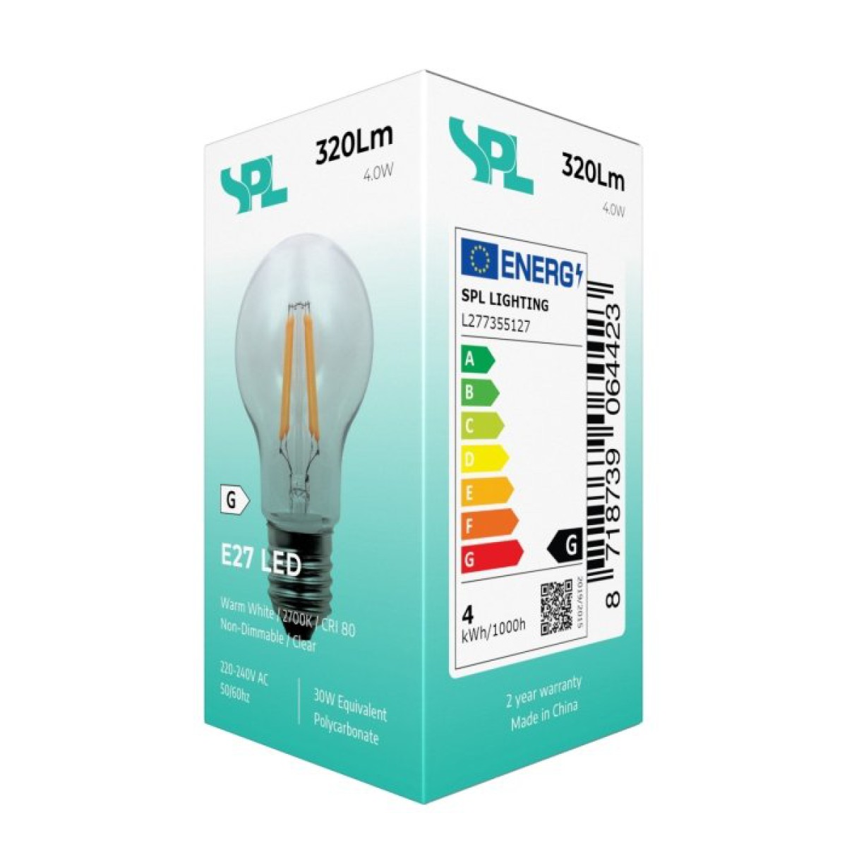 SPL LED Filament Birne A55x100 E27 3,5 W 320 lm 2700K klar