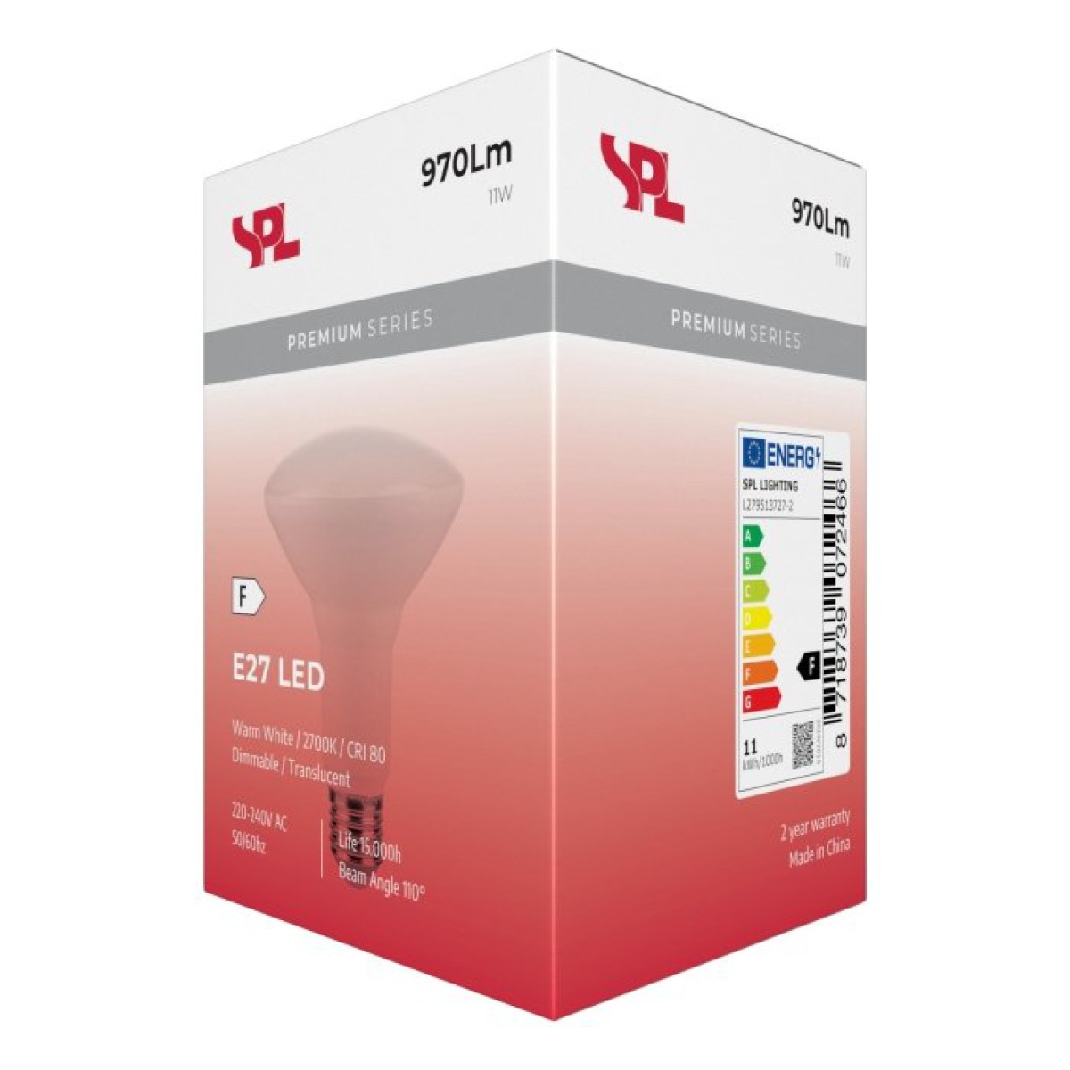 SPL LED Reflektor R95x130 E27 11 W 970 lm 2700K transluzent dimmbar