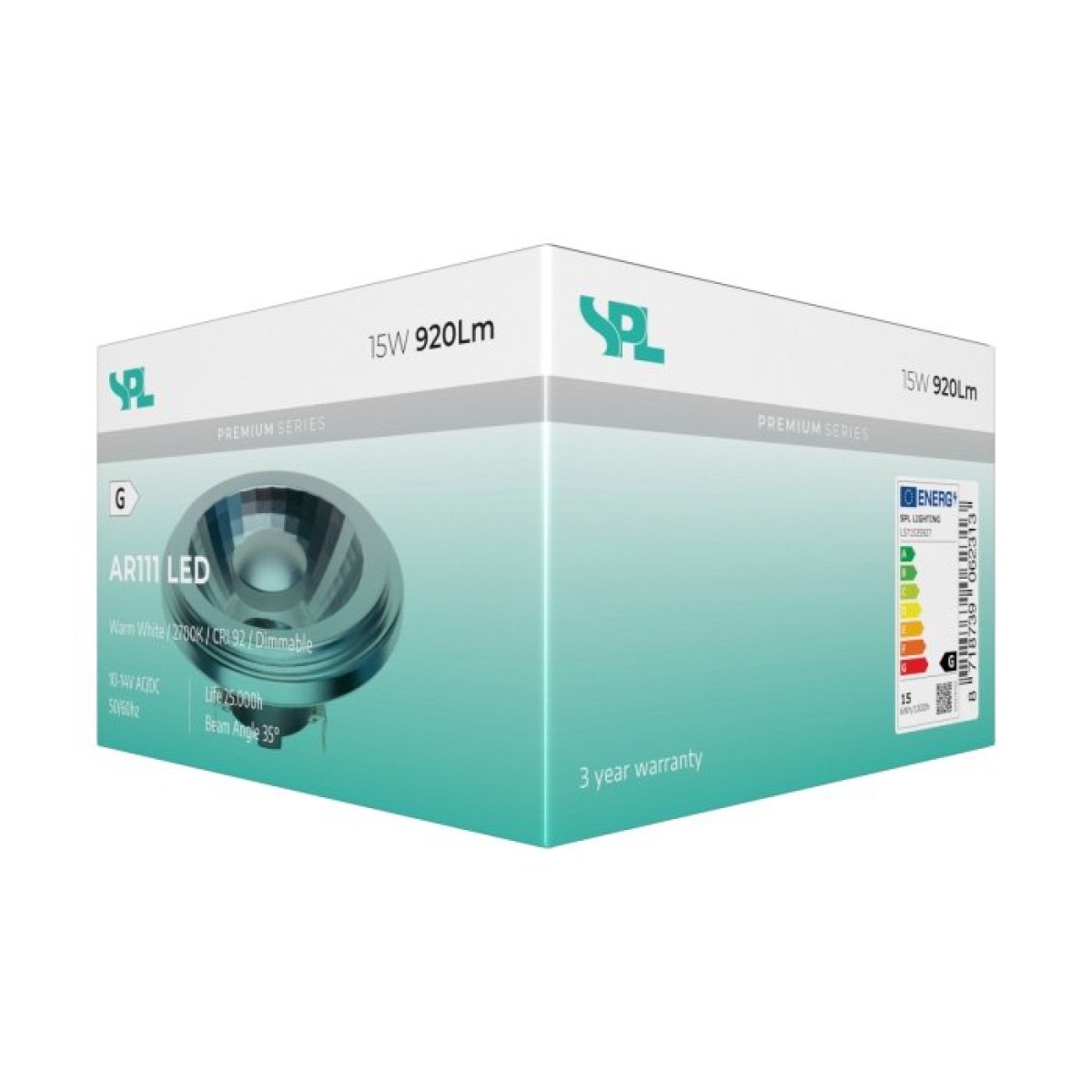 SPL LED Reflektor AR111x47 G53 15 W 920 lm 2700K klar dimmbar 35°