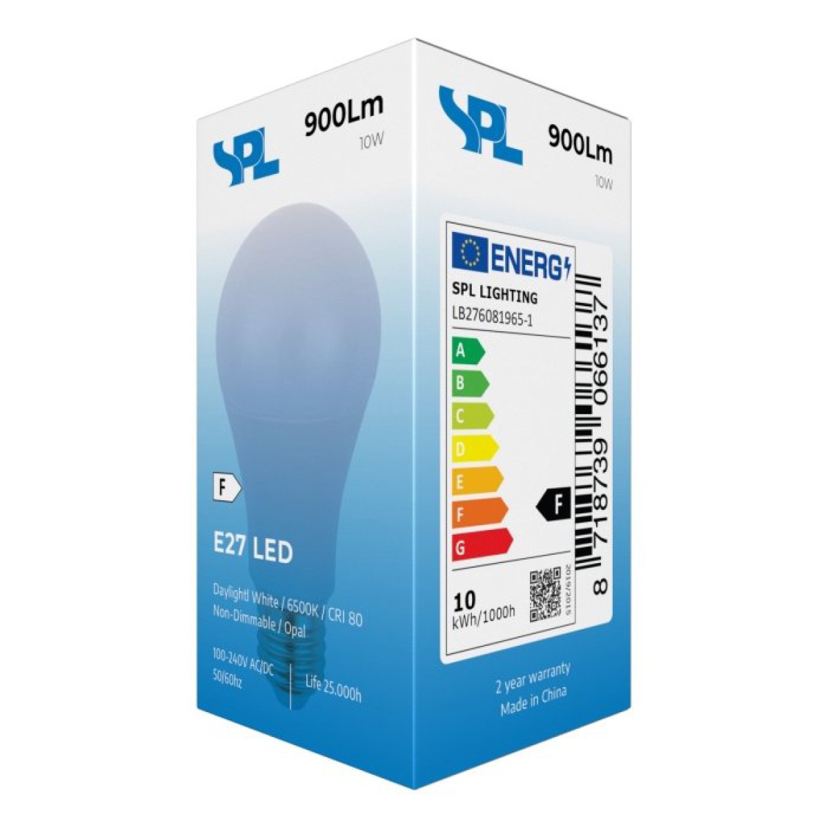 SPL LED Birne A60x110 E27 9,5 W 900 lm 6500K opal