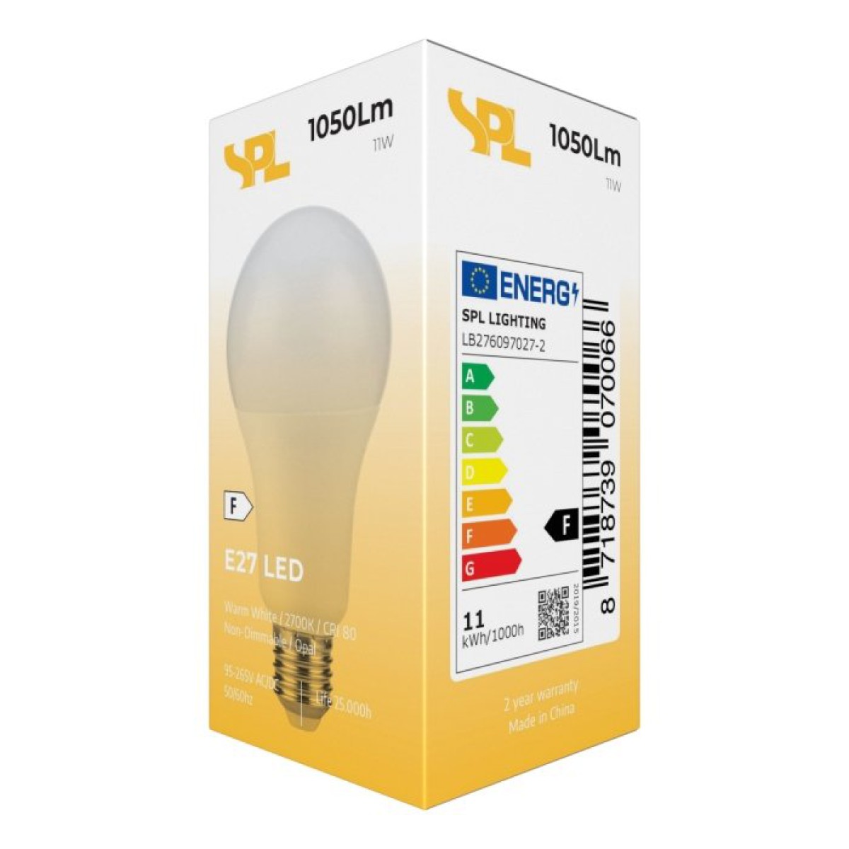 SPL LED Birne A60x120 E27 11 W 1050 lm 2700K opal