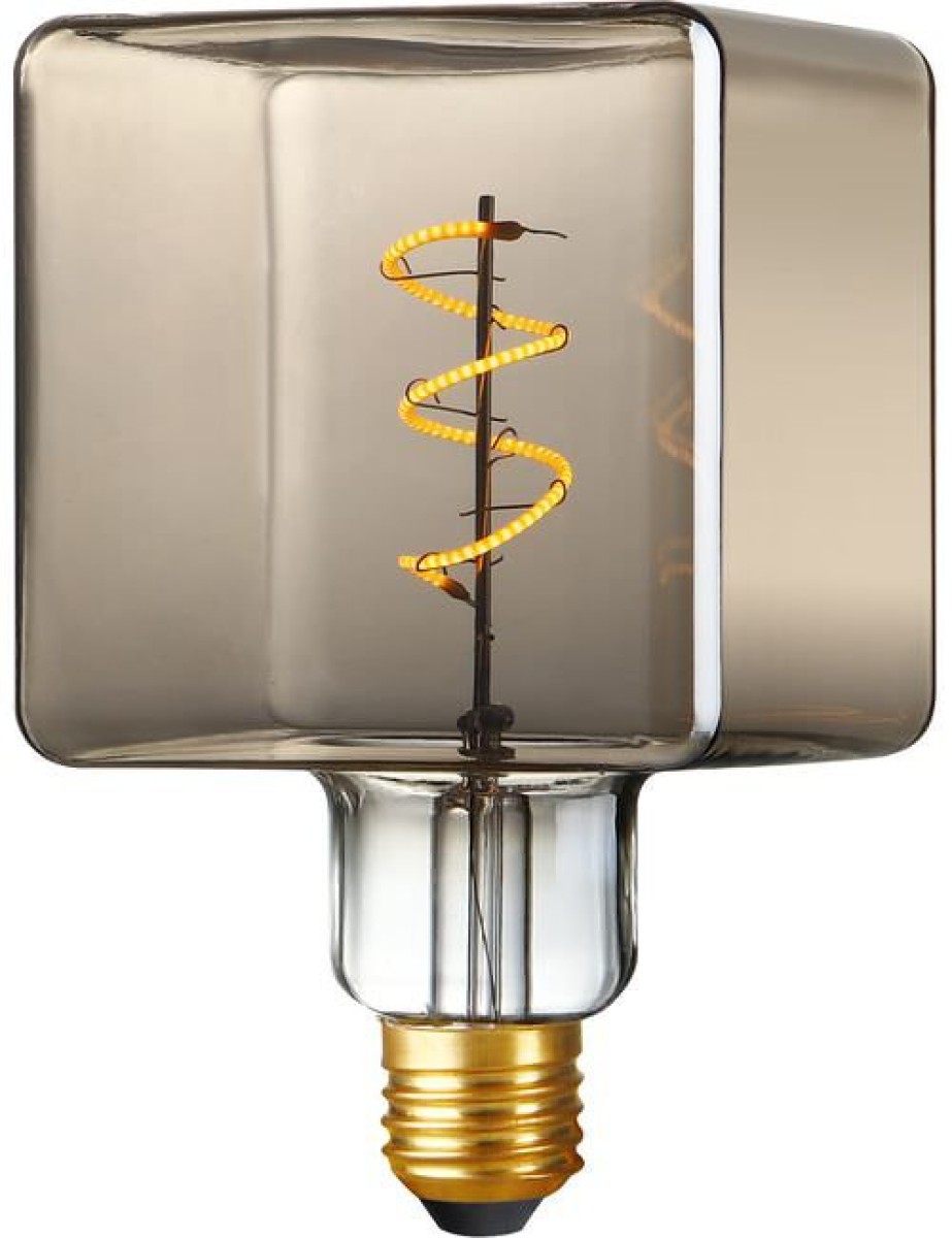 SPL LED Filament Würfel C95x155 E27 4 W 100 lm 2200K Rauchglas dimmbar