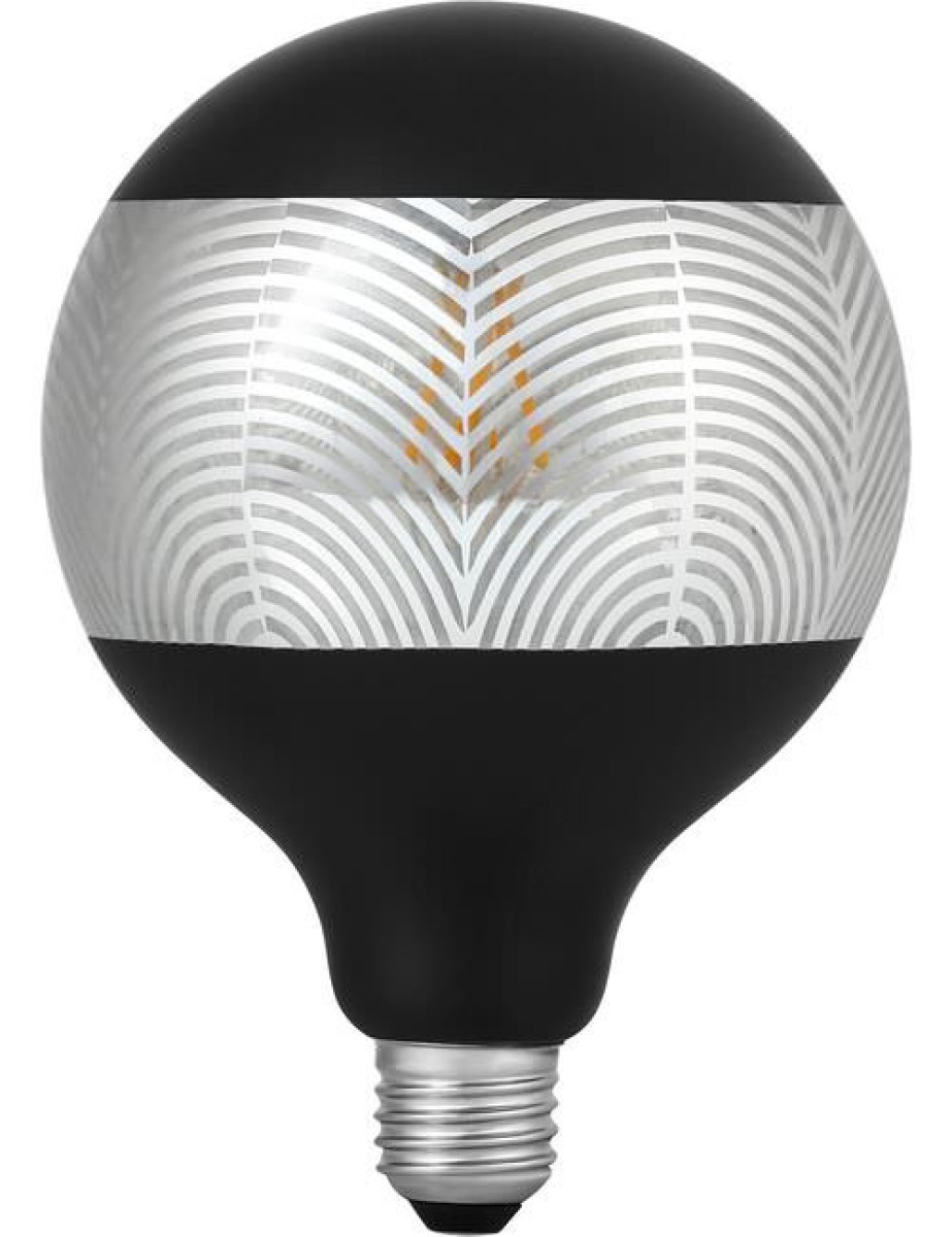 SPL LED Filament Globe G125x180 E27 4 W 120 lm 2500K Schwarz-Silber dimmbar Leaf