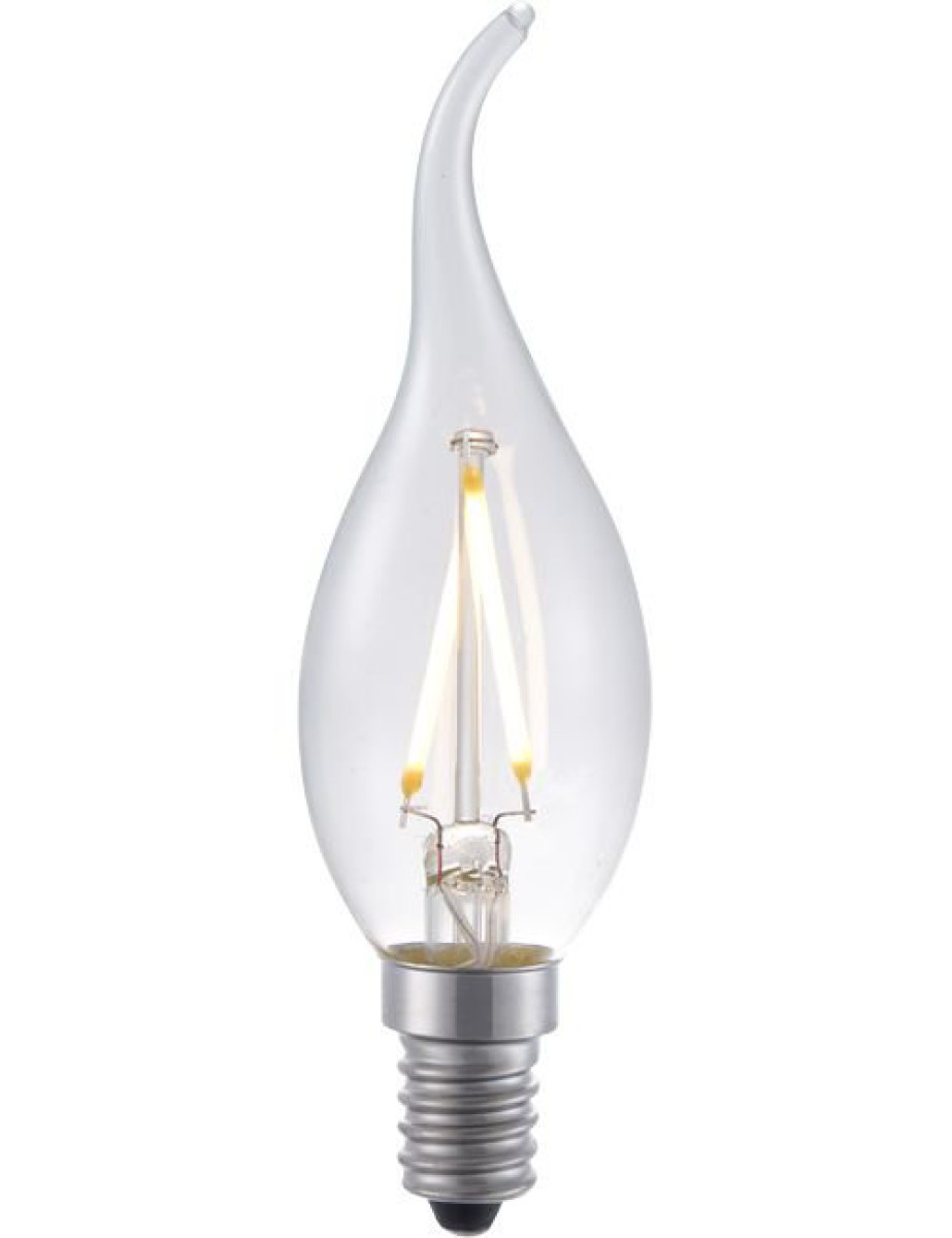 SPL LED Filament Windstoßkerze C35x120 E14 1,5 W 140 lm 2500K klar dimmbar