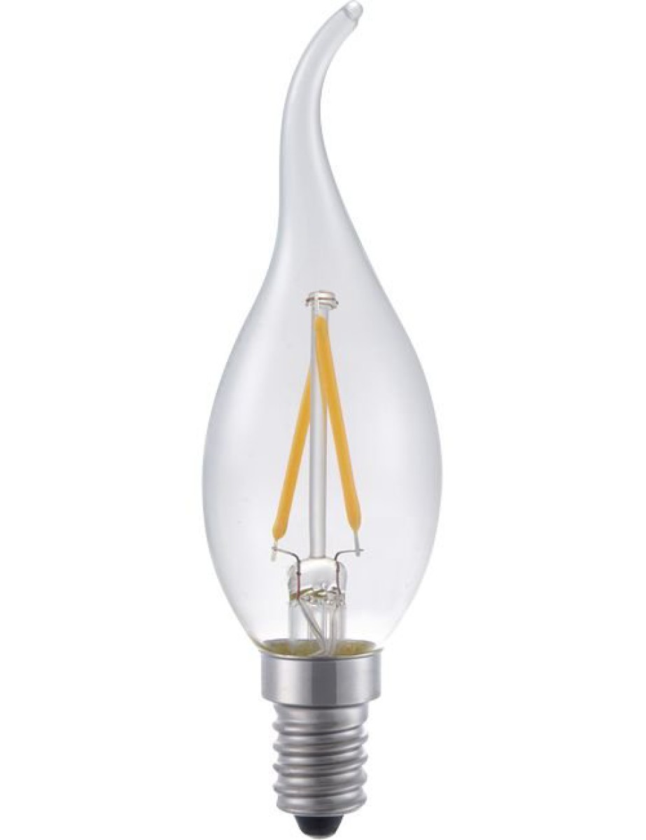 SPL LED Filament Windstoßkerze C35x120 E14 1,5 W 140 lm 2500K klar dimmbar